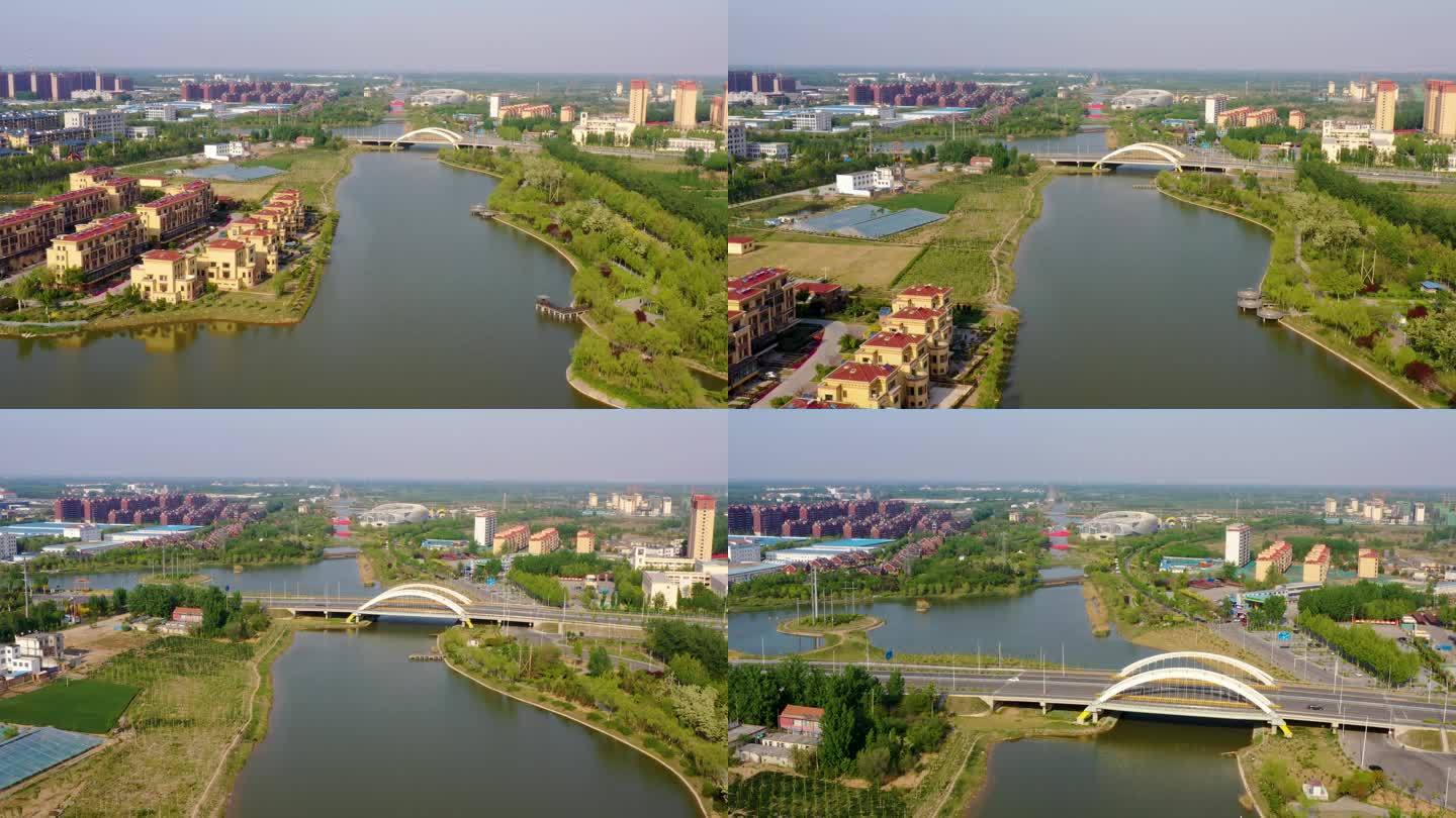 山东高青县黄河改造河畔小区绿化
