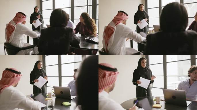 20出头沙特女商人更新项目团队