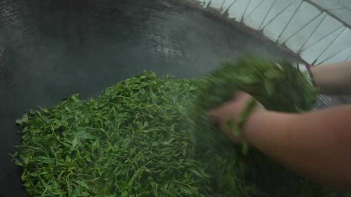 手工制茶过程