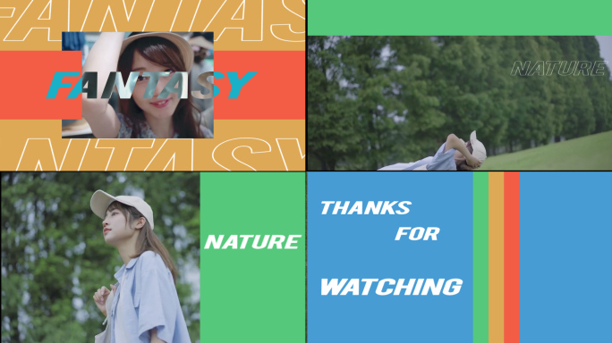 10秒钟简短时尚分屏片头