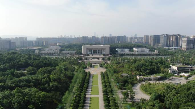 湖南省政府办公大楼航拍