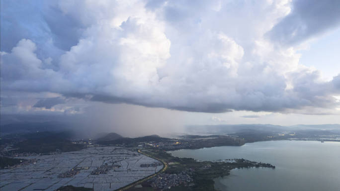 昆明晋宁暴雨来临延时摄影