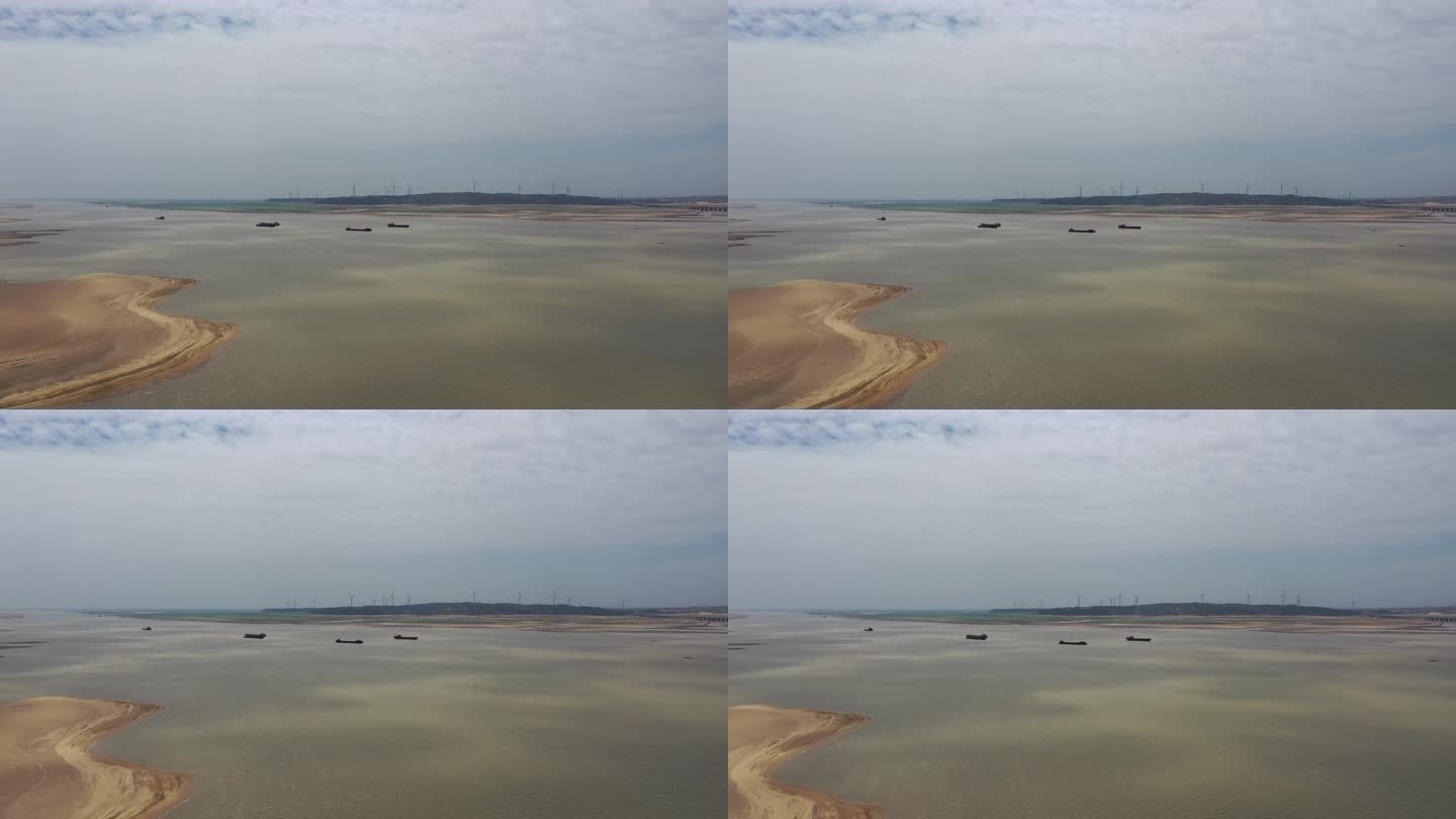 鄱阳湖枯水季航道航拍
