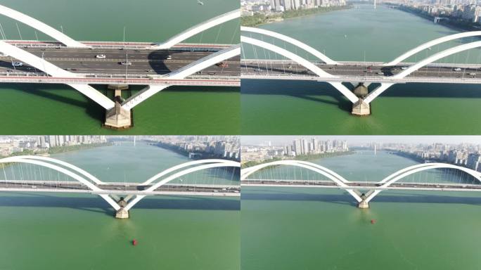 城市航拍柳州广雅大桥 (2)