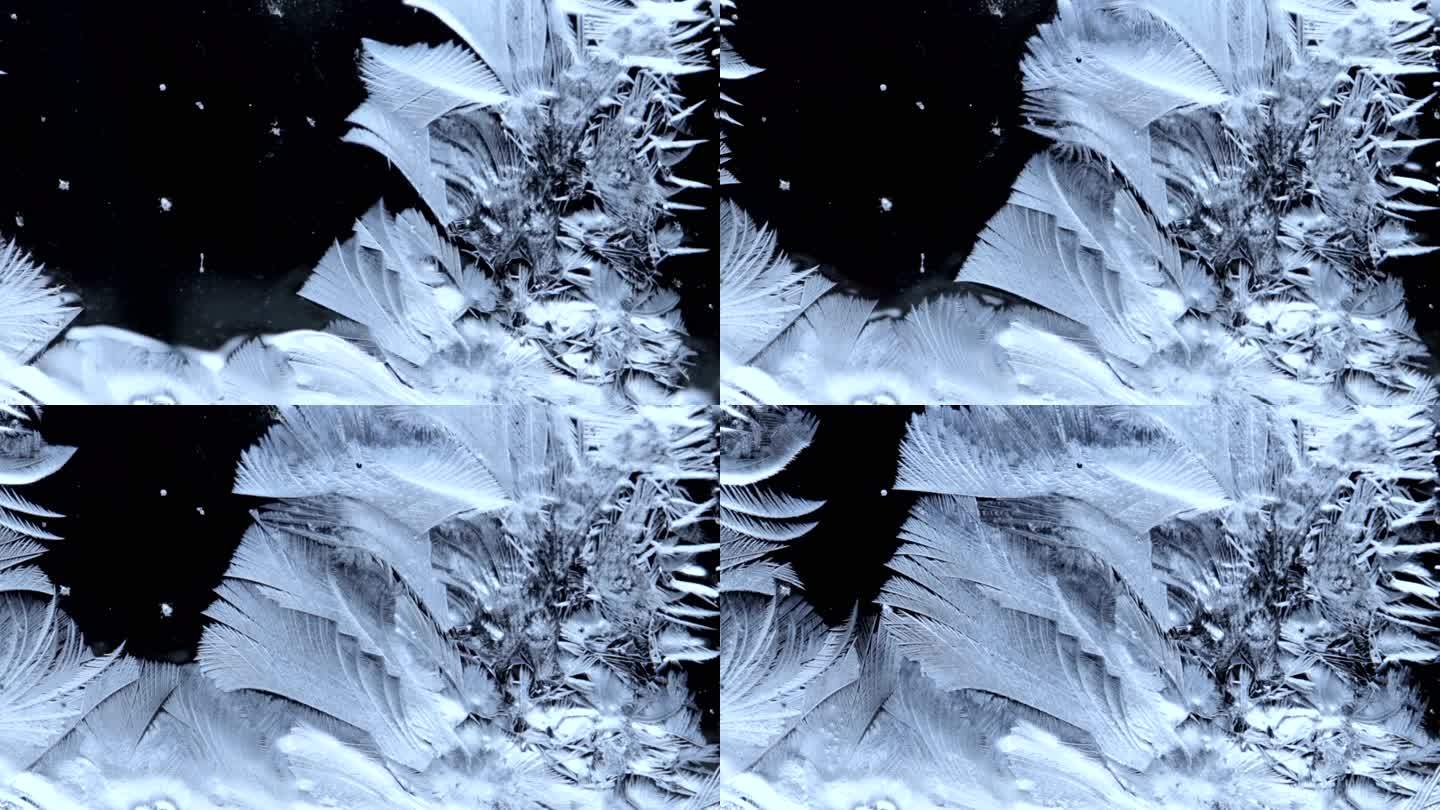 冻结图案从左到右覆盖暗背景