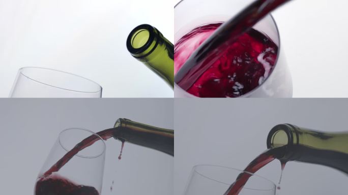 西餐红酒倒红酒喝红酒品酒升格视频素材