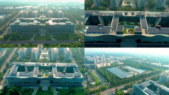 航拍百度大厦北京中关村软件园