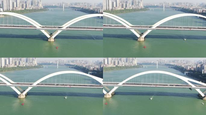 城市航拍柳州广雅大桥 (3)