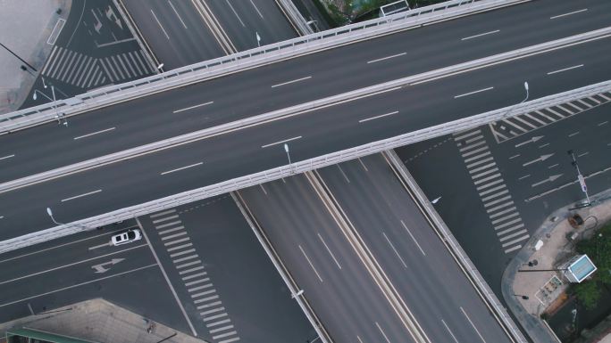 成都成华区疫情封控区静态管理马路航拍