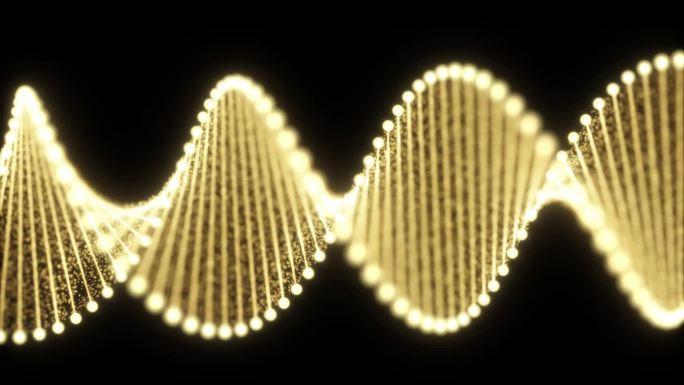 金色科技医学DNA链条旋转