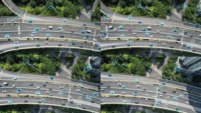未来交通技术车辆跟踪数字天眼