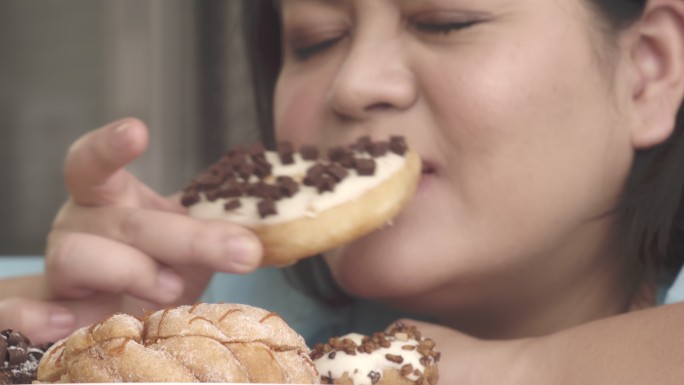 甜甜圈爱好者甜品糖分超标身体超负荷肥胖症