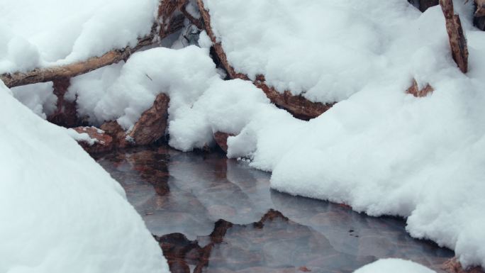 北国雪 苏子河源头 冰雪 严冬