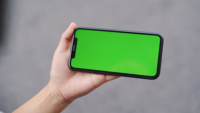 智能手机上的绿色屏幕