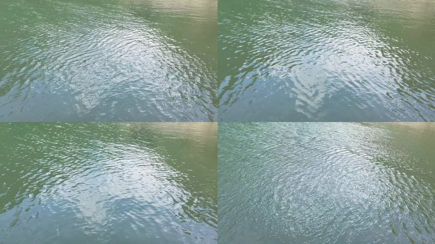 4K 绿色湖面 水面 波光粼粼 水纹