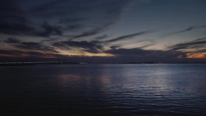 跨海大桥夕阳