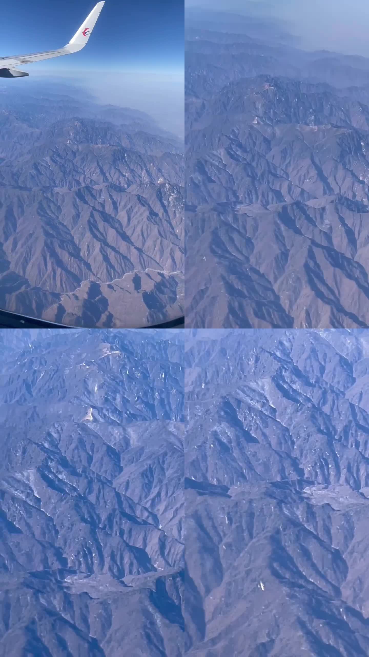 飞机上拍摄高山