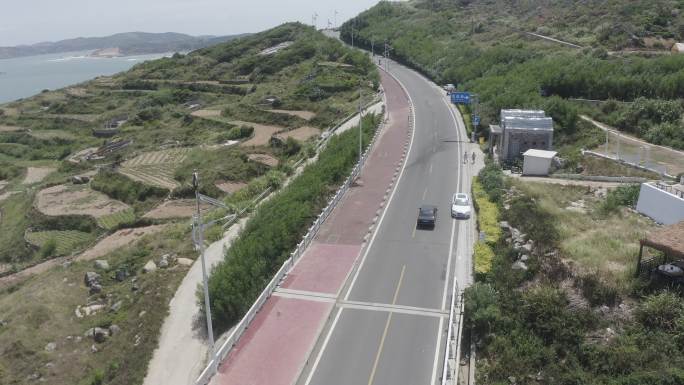 海滨公路 海边车 老车 灰度 4k