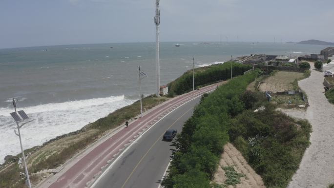 海滨公路 海边车 老车 灰度 4k