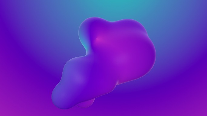 可爱的彩色3d背景。变形球体的现代循环动画