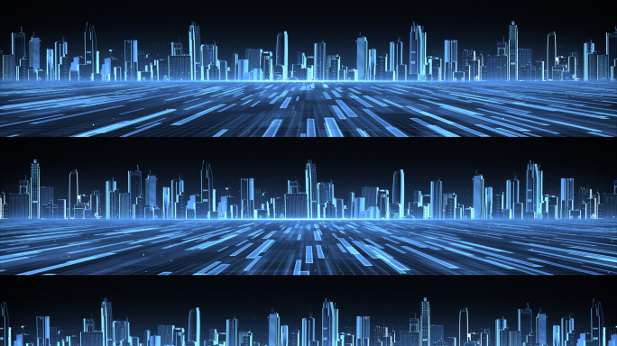 科技全息城市背景8k
