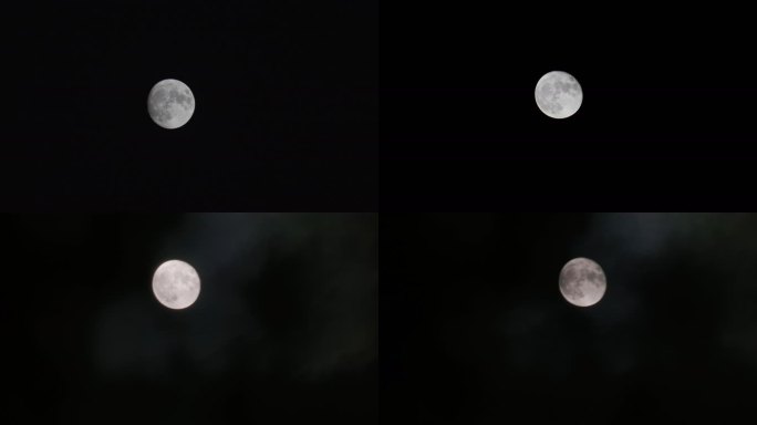 圆月之夜明月当空大月亮月亮特写