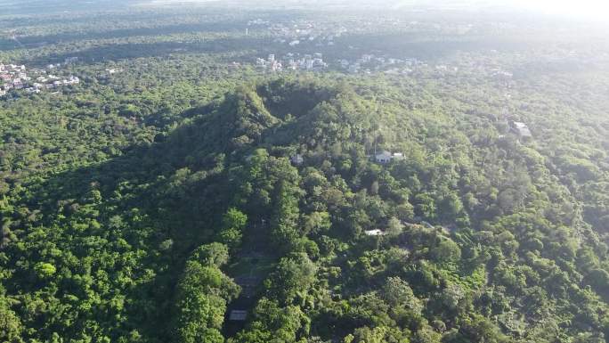 海南海口石山火山群国家地质公园航拍