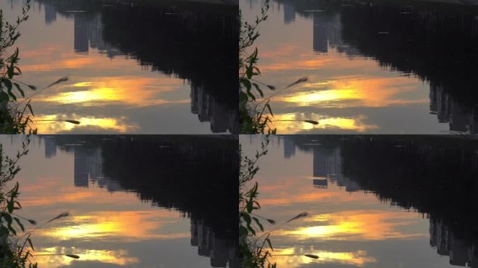 通州运河清晨水面