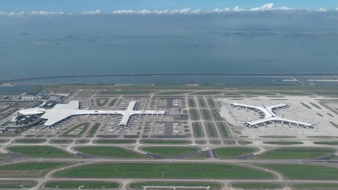 世界最繁忙机场之深圳宝安国际机场延时风光