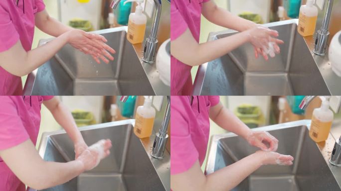 医护规范防疫正确七步洗手法 洗手液 消毒