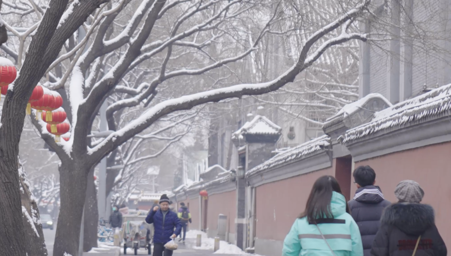 【升格】春节街头雪景素材