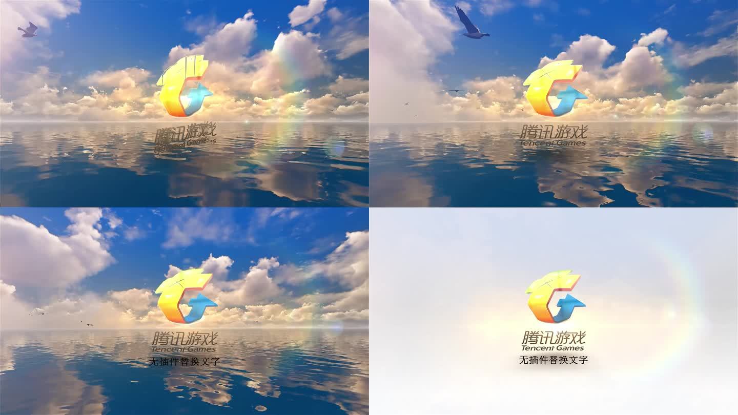 海洋海鸟海平面logo展示云（无插件）