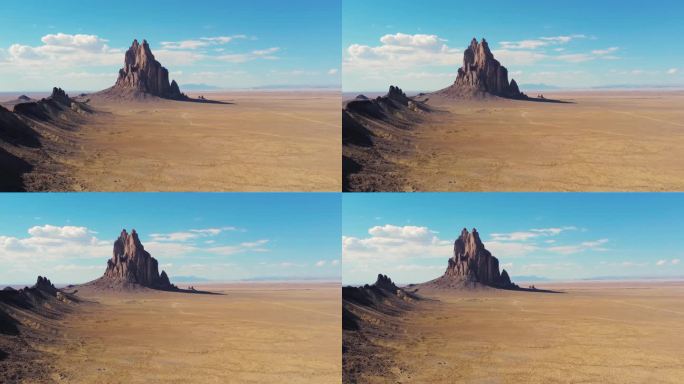 船岩，新墨西哥州高山蓝天沙漠
