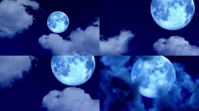 夜空月亮_高清夜空圆月