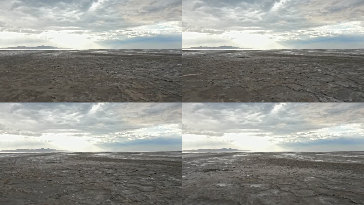 大盐湖在一次干旱中达到有记录以来的最低水位