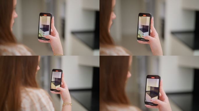 女房地产经纪人向年轻夫妇展示房子