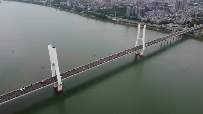 湖南 湘潭 湘江三桥 湘江三大桥 航拍