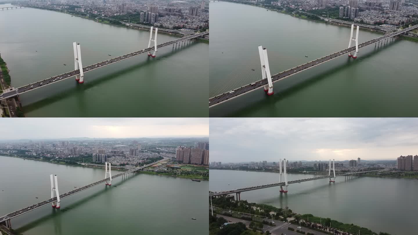 湖南 湘潭 湘江三桥 湘江三大桥 航拍