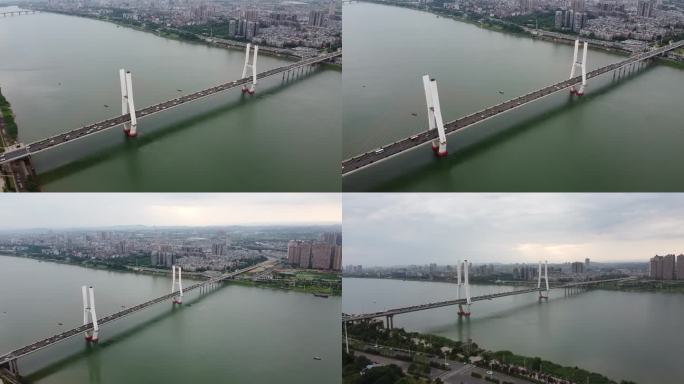 湖南 湘潭 湘江三桥 湘江三大桥 航拍