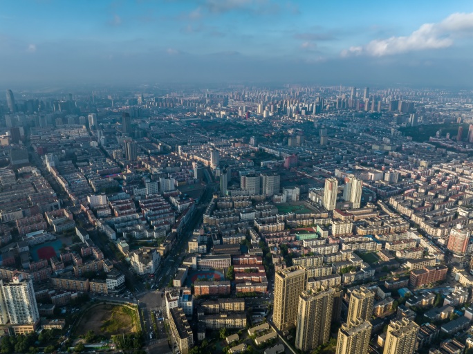 辽宁沈阳城市全景航拍延时