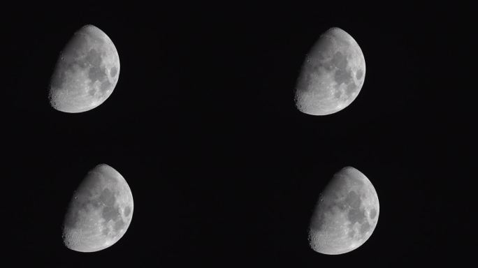 4K高清原创实拍视频素材 夜空中的月亮