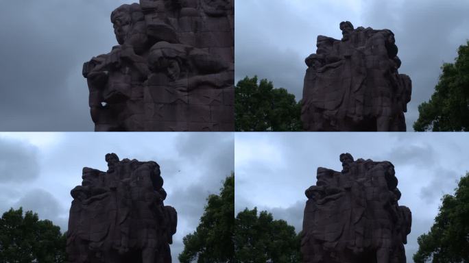 革命烈士陵园雕塑雕像延时