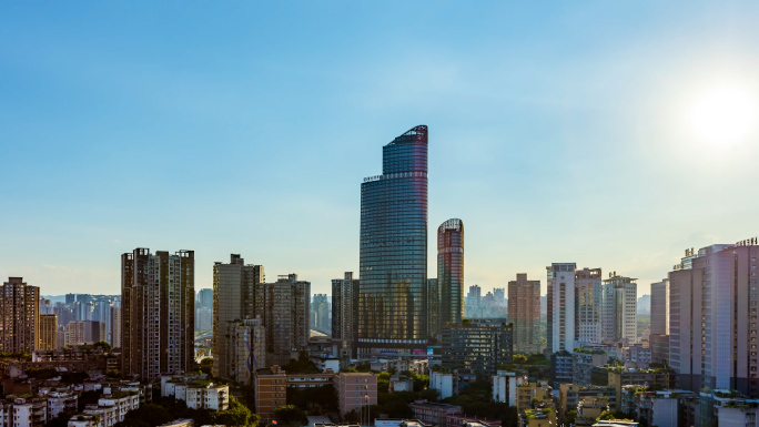 重庆城市延时 城市建设 万象城 塔吊建设
