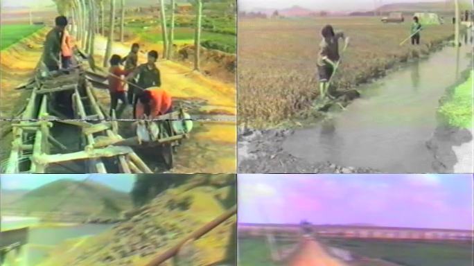 60年代修渠引水水利灌溉农田