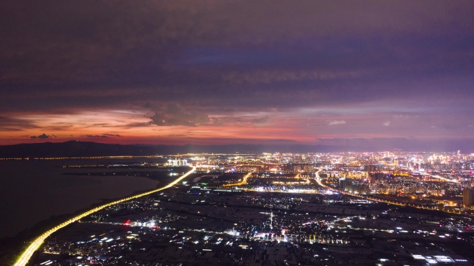 昆明滇池夜景延时