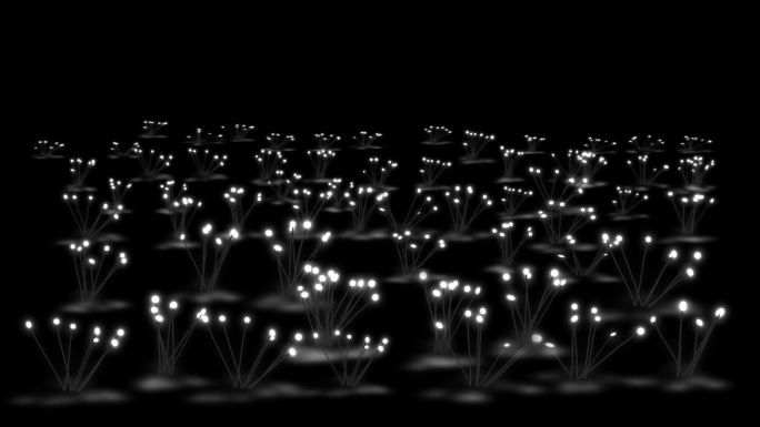 一片萤火虫灯光小品草坪灯装饰灯 透明通道