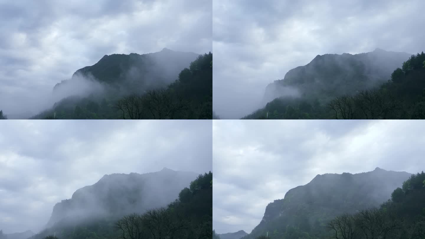 云雾缭绕 风云万变 汽车延时 山间公路