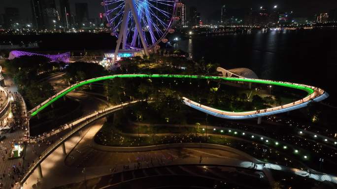 【正版原创】欢乐港湾夜景灯光城市照明