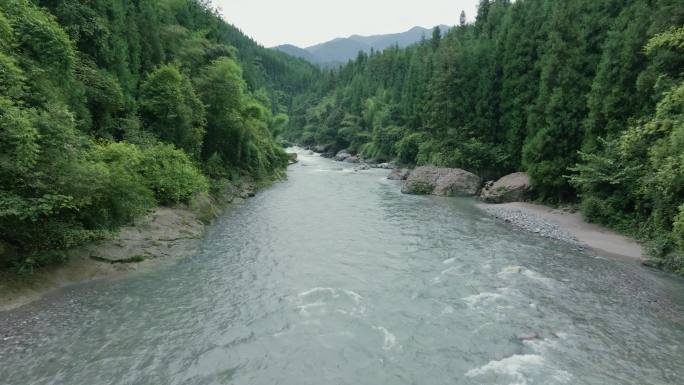 秀丽自然山水风光原始山林清澈河水