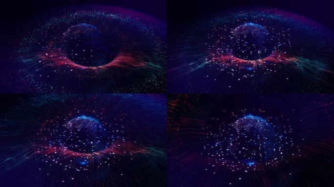发光的人工智能眼睛揭示世界、地球和粒子